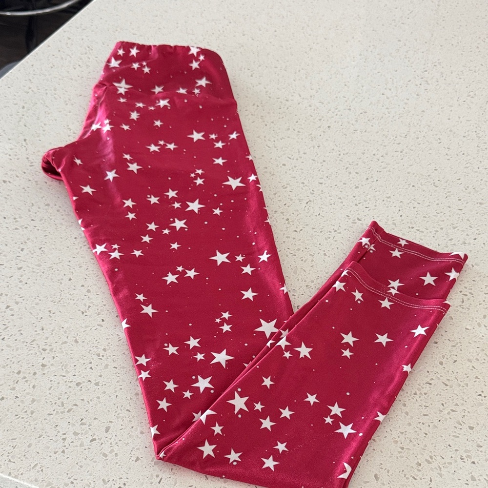Goldsheep Red Starry Leggings